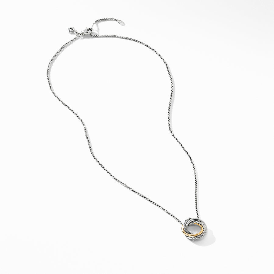 David Yurman Crossover Mini Pendant Necklace with 18k Gold- N16090 S817
