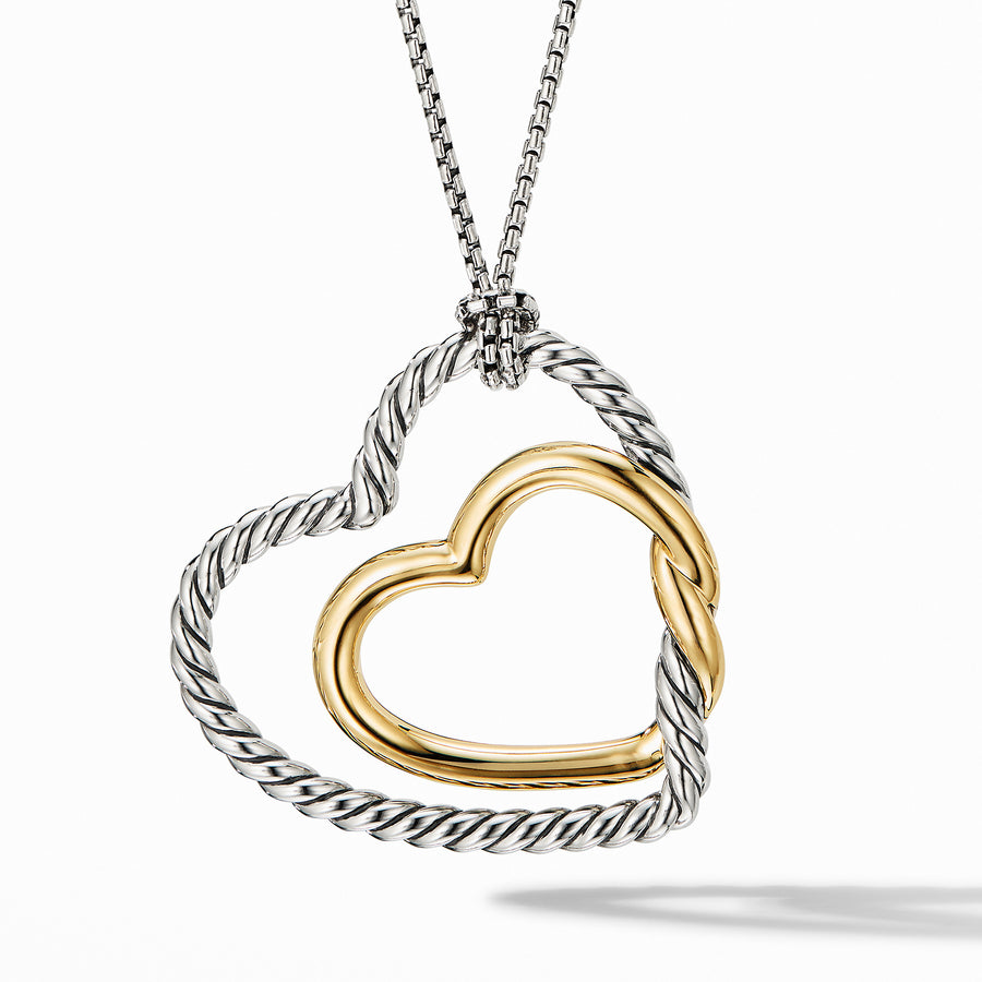 David Yurman Continuance Heart Necklace with 18k Gold- N16180 S8