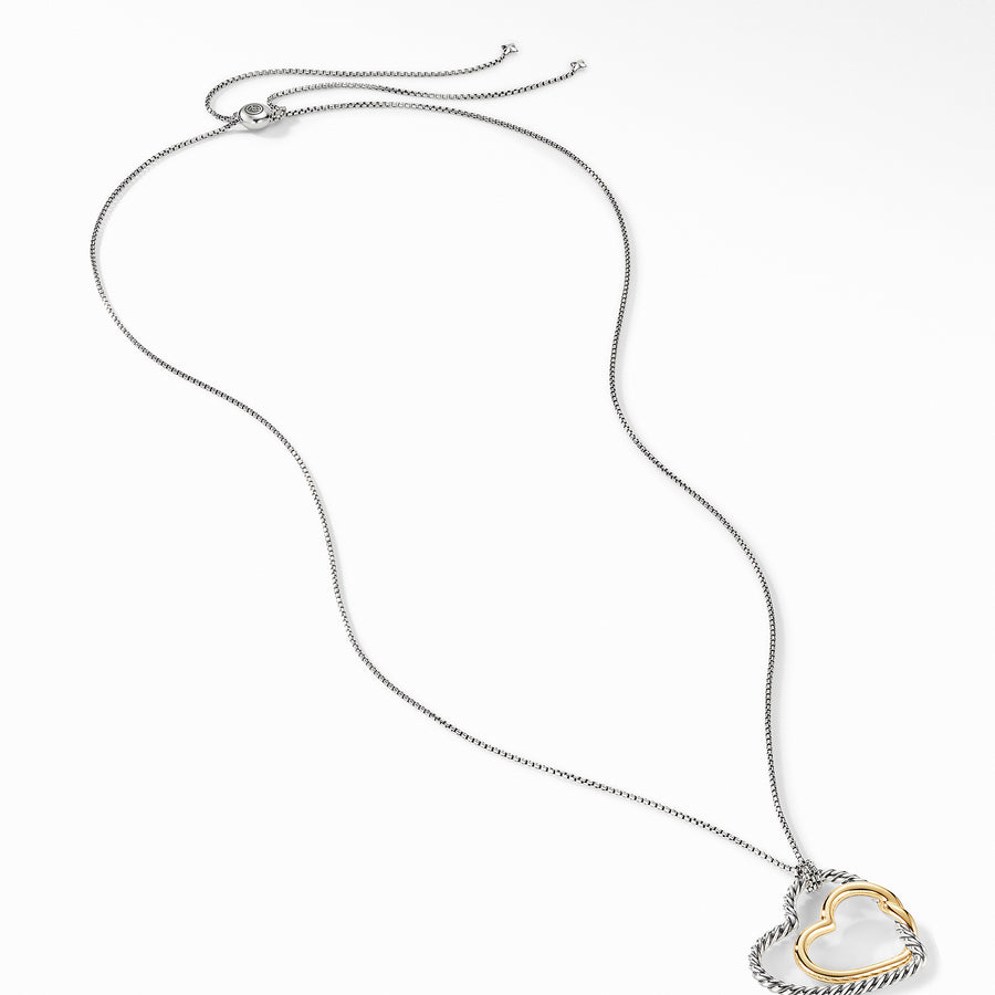 David Yurman Continuance Heart Necklace with 18k Gold- N16180 S8