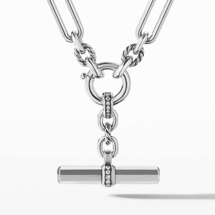 David Yurman Lexington Chain Link Necklace with Diamonds- N16413DSSADI