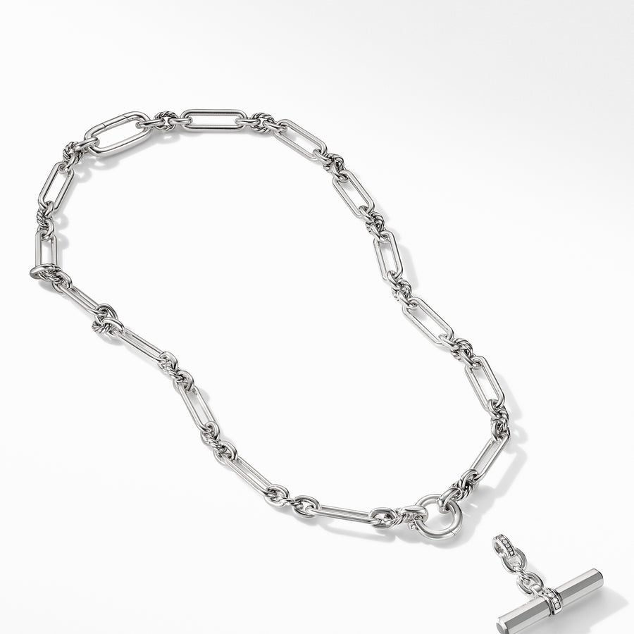 David Yurman Lexington Chain Link Necklace with Diamonds- N16413DSSADI