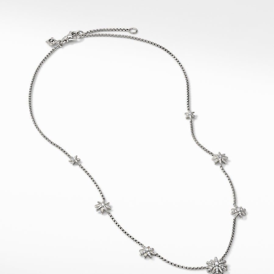 David Yurman Starburst Station Chain Necklace with Diamonds - N16524DSSADI