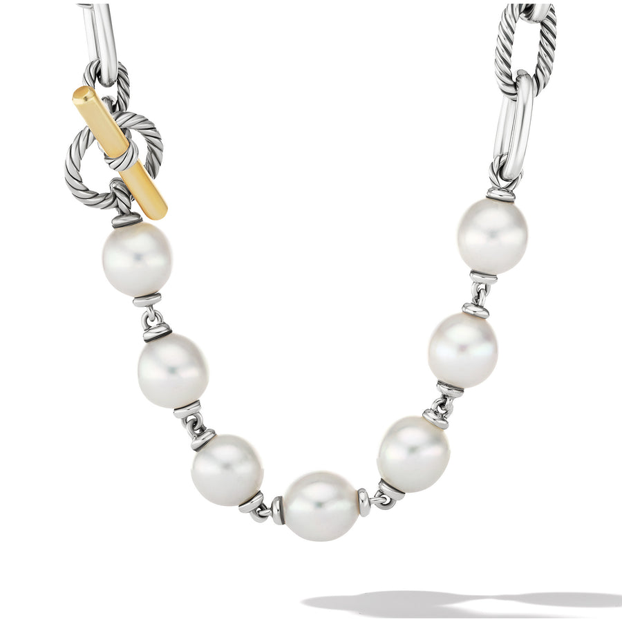 David Yurman DY Madison® Pearl Chain Necklace with 18K Yellow Gold - N17008S8BSW