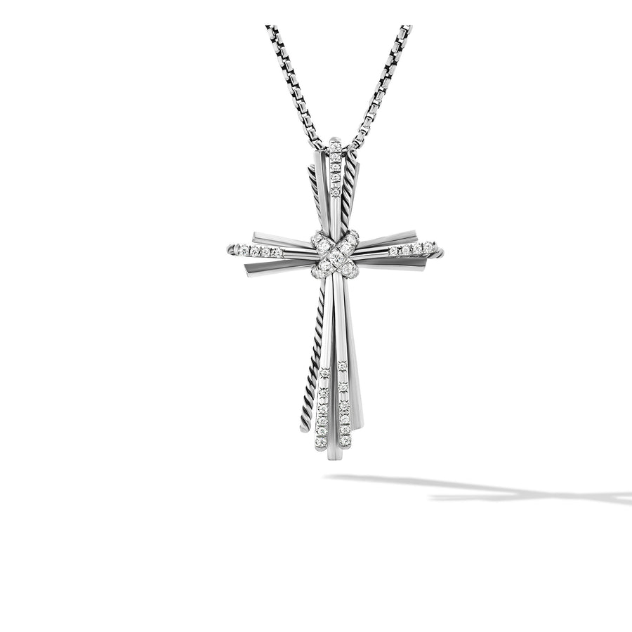 David Yurman Angelika Cross Necklace with Pave Diamonds- N17127DSSADI18