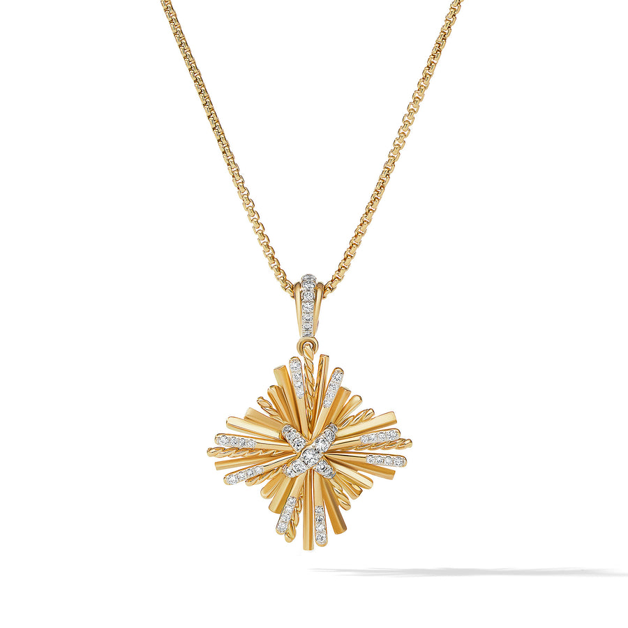 David Yurman Angelika Maltese Pendant in 18k Yellow Gold with Pave Diamonds- N17178D88ADI18