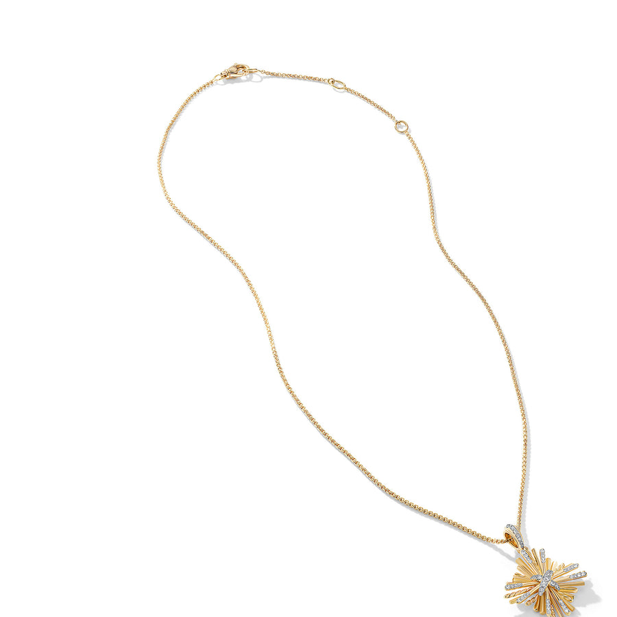 David Yurman Angelika Maltese Pendant in 18k Yellow Gold with Pave Diamonds- N17178D88ADI18