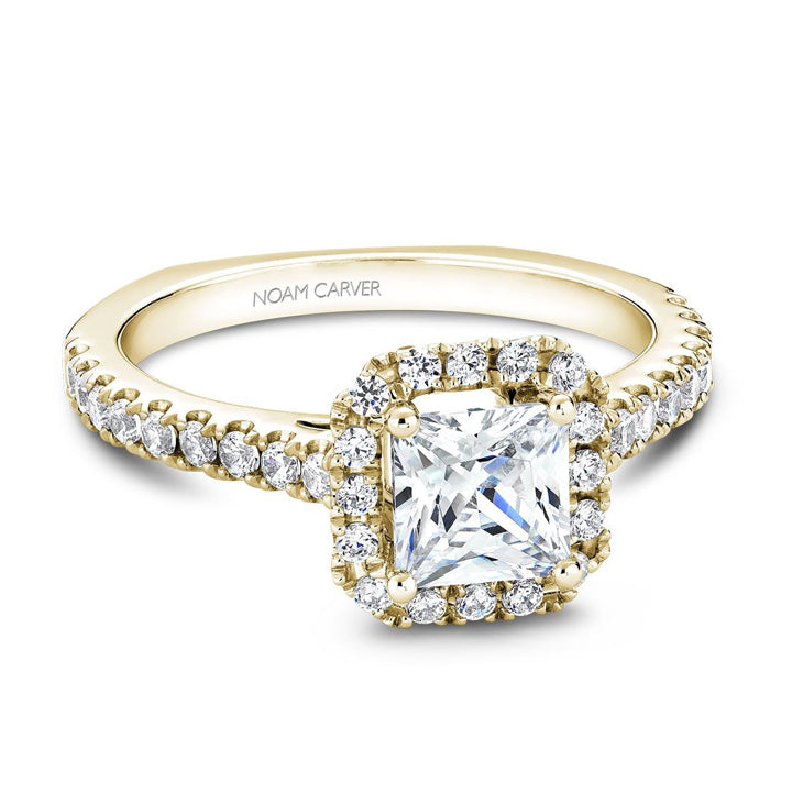 Noam Carver 14K Yellow Gold Princess Halo Diamond Engagement Ring- B034-02YA