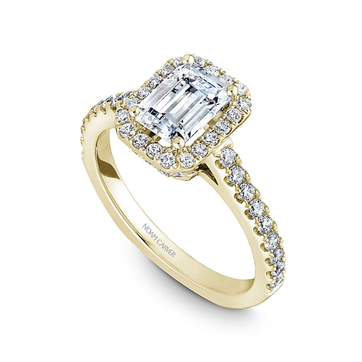 Noam Carver 14K Yellow Gold Princess Halo Diamond Engagement Ring- B034-02YA