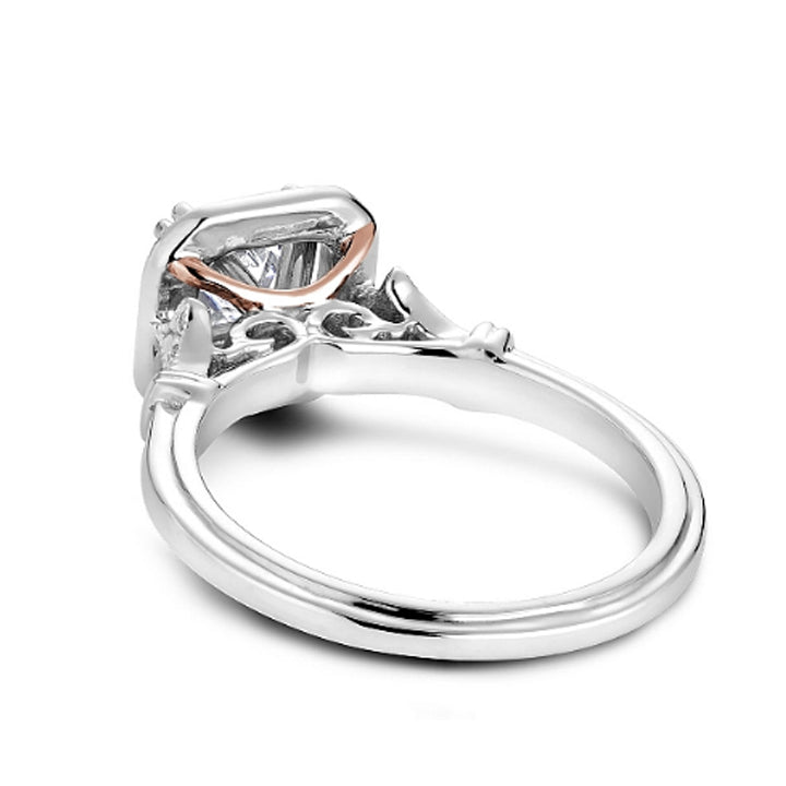 Noam Carver 14K White Gold Princess Vintage Halo Diamond Engagement Ring- B070-01A