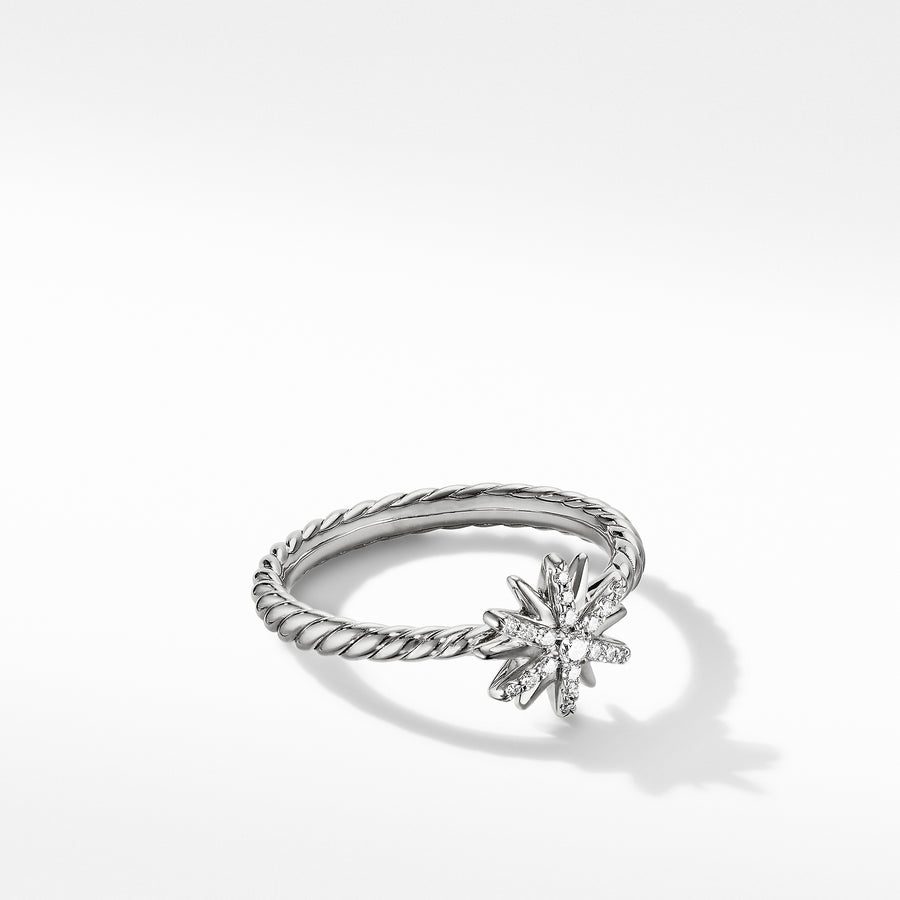 David Yurman Petite Starburst Station Ring with Pavé Diamonds - R16399DSSADI