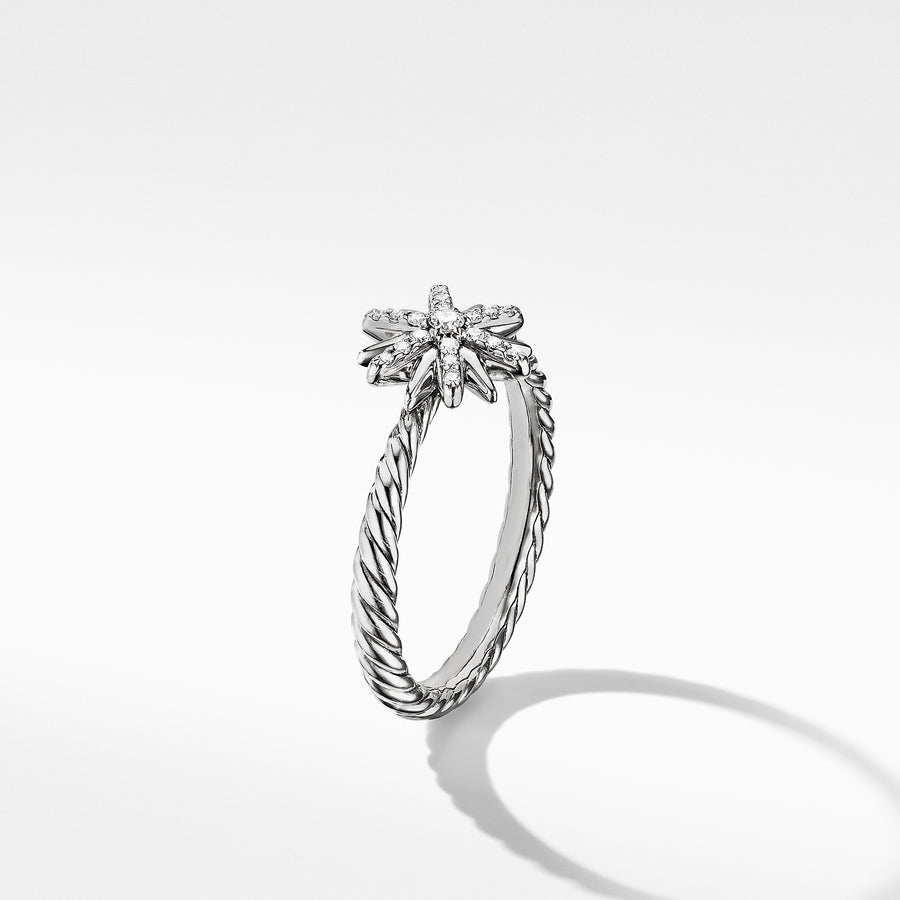 David Yurman Petite Starburst Station Ring with Pavé Diamonds - R16399DSSADI