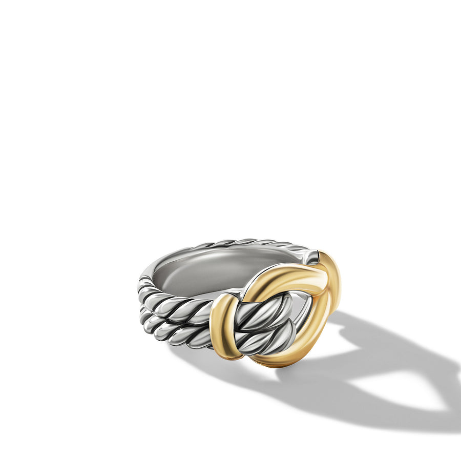 David Yurman Thoroughbred Loop Ring with 18k Yellow Gold- R17180 S87