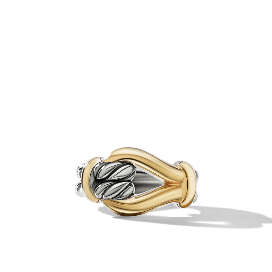 David Yurman Thoroughbred Loop Ring with 18k Yellow Gold- R17180 S87