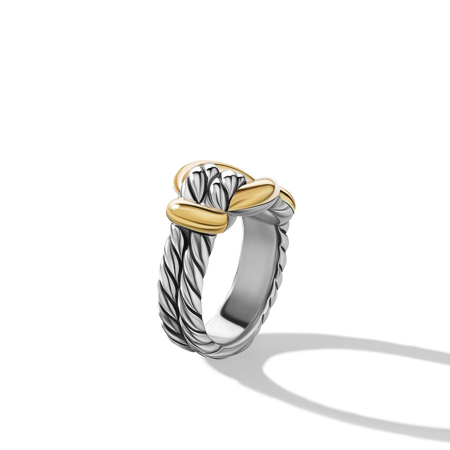 David Yurman Thoroughbred Loop Ring with 18k Yellow Gold- R17180 S87