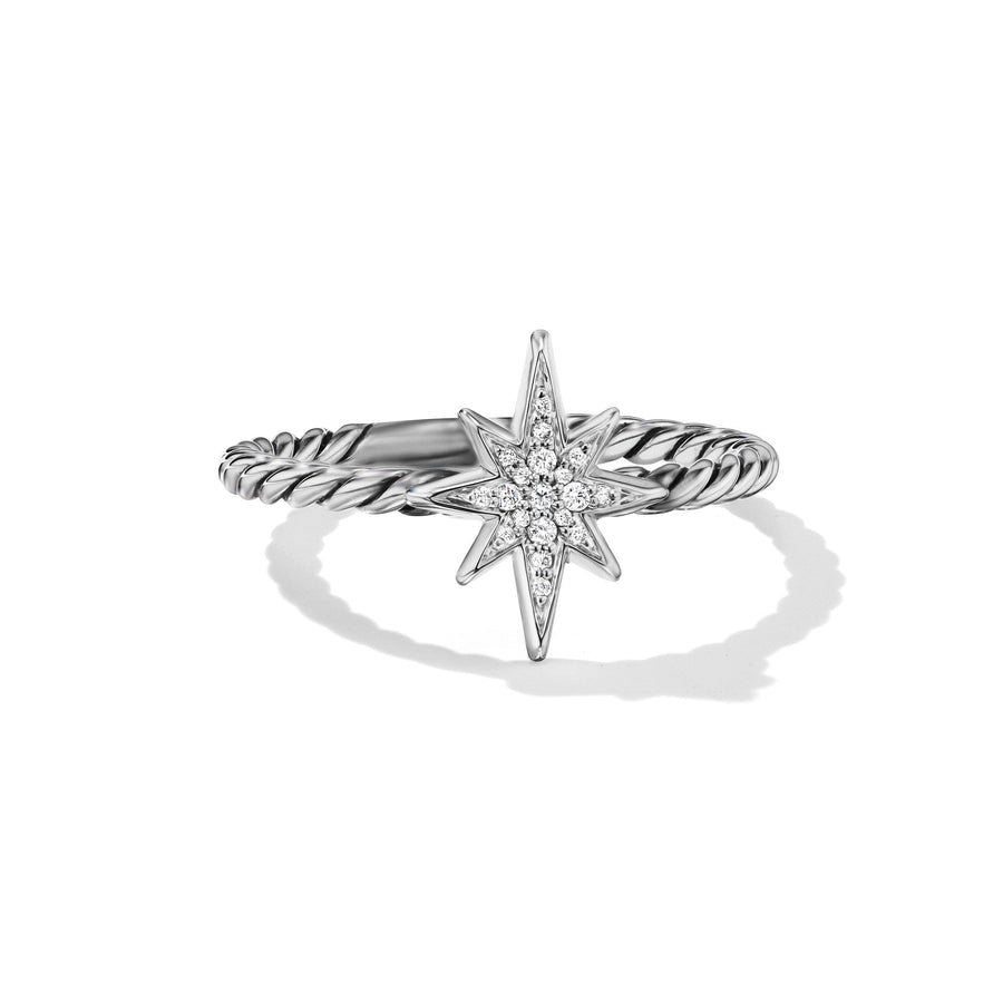David Yurman Cable Collectibles North Star Stack Ring with Pave Diamonds- R17343DSSADI65