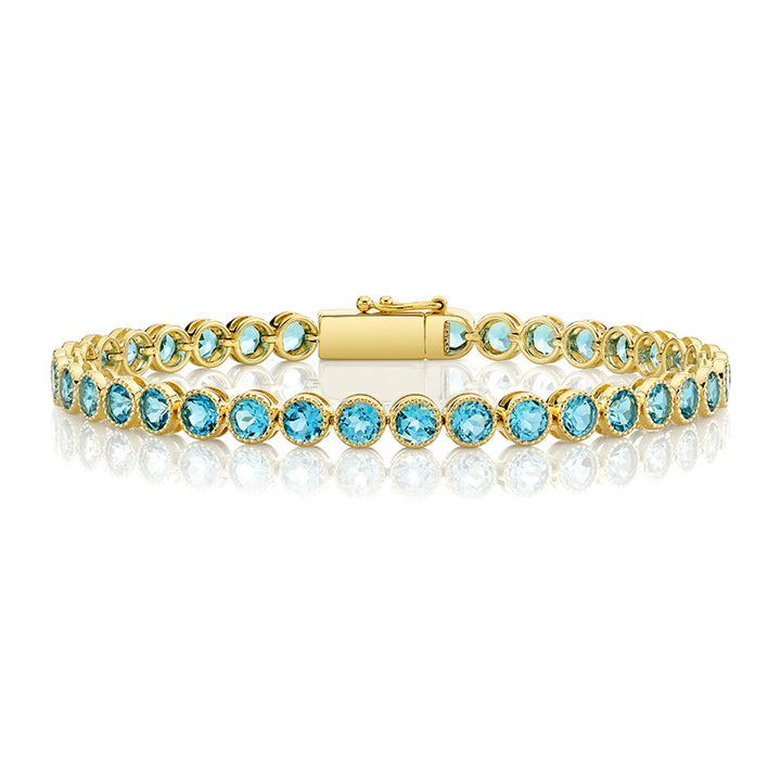 Blue Sapphire Tennis Silver Bracelet – HiSa