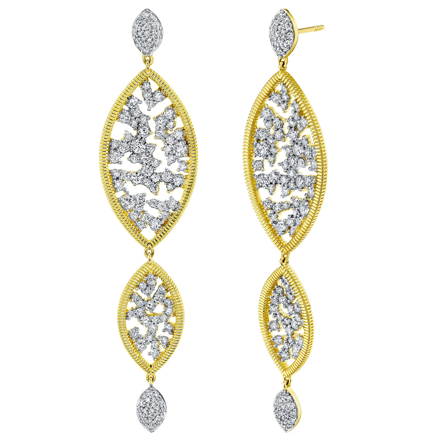 Sloane Street 18k Yellow Gold Long Marquise Diamond Earrings- SS-E253T-WDCB-Y