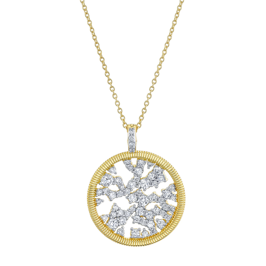 Sloane Street 18k Yellow Gold Diamond Celestial Necklace- SS-P009G-WDCB-Y-18-16