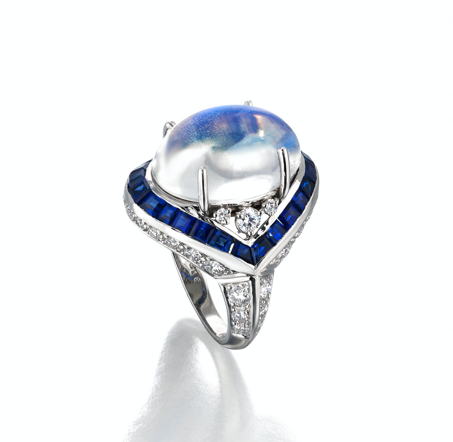 Oscar Heyman Sapphire and Diamond Ring