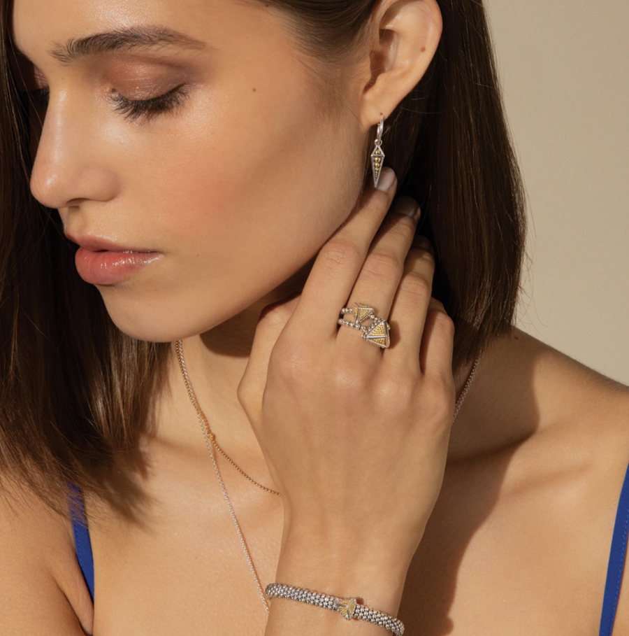 Lagos KSL Single Station Pyramid Caviar Bracelet- 05-81381-7