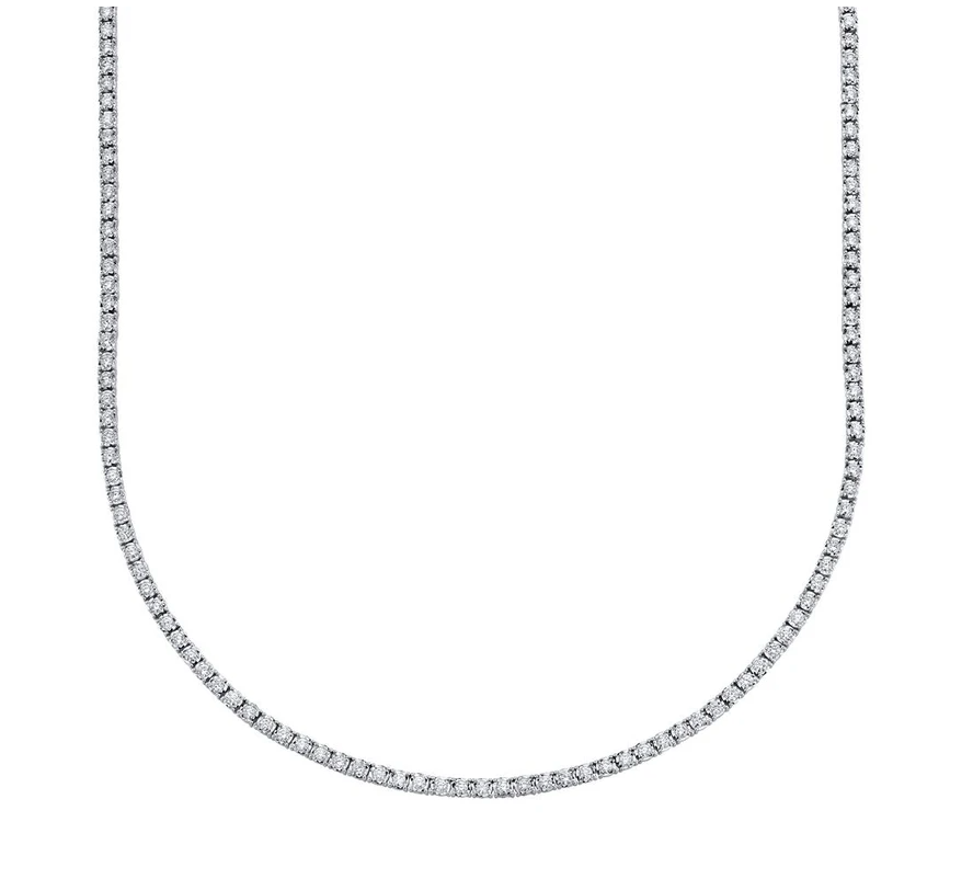 Moyer Collection 14k White Gold 3.96ctw Diamond Tennis Necklace- MFJ396WG