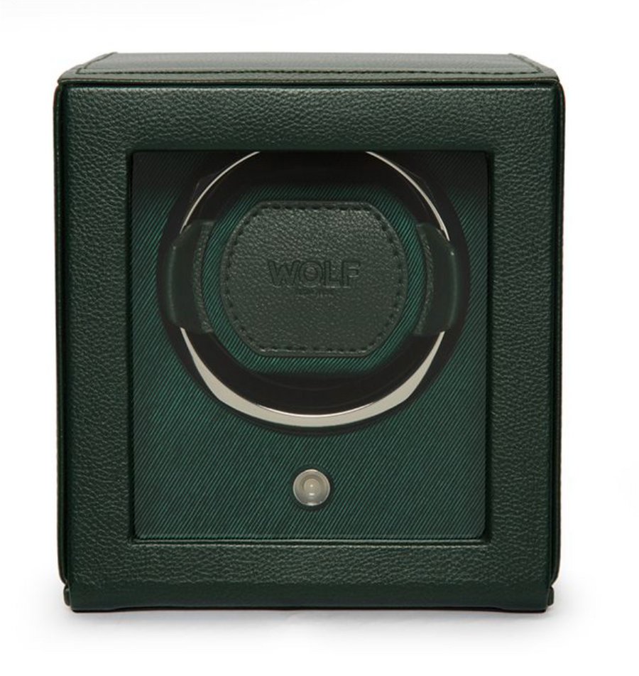 Wolf Cub Watch Winder with Cover- Green