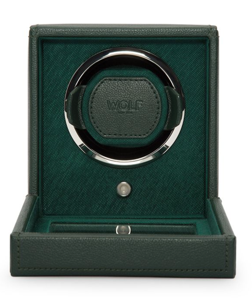 Wolf Cub Watch Winder with Cover- Green