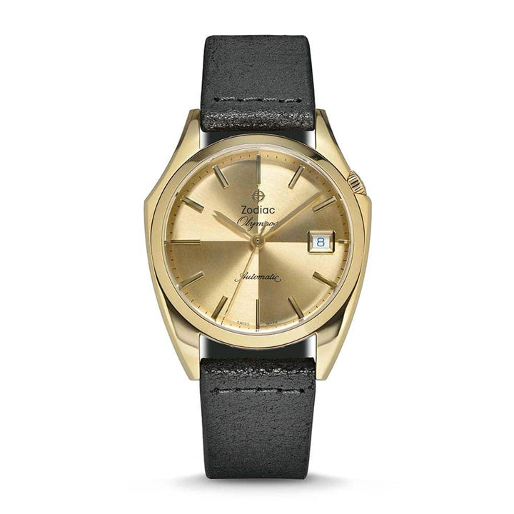 Zodiac Olympos Automatic Black Leather Watch - ZO9703