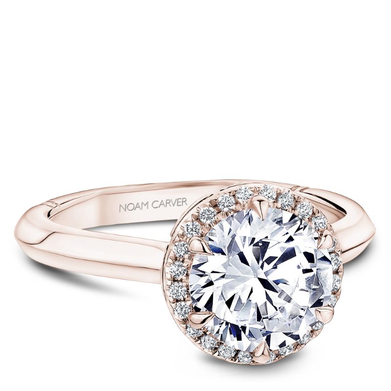 Round Atelier engagement ring by Noam Carver with 36 round VS1-FG diamonds