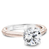 Two-tone Atelier engagement ring by Noam Carver with a round center stone