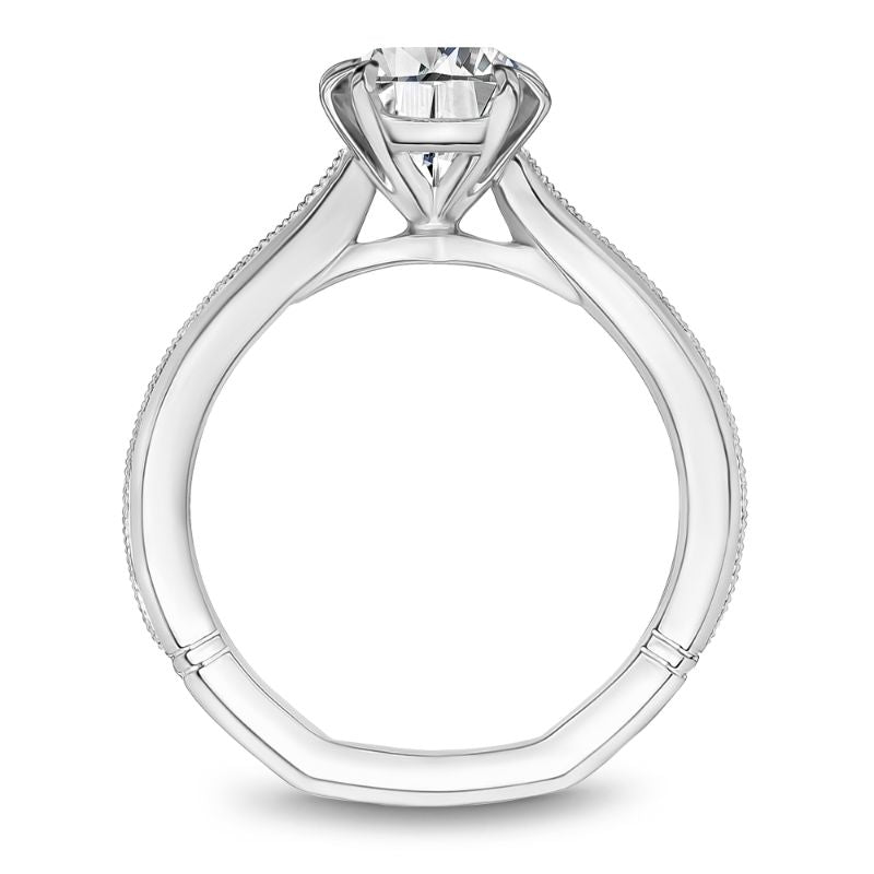 Noam Carver Platinum Oval Diamond Solitaire Engagement Ring Semi-Mounting -  A010-02WZ-FCYA