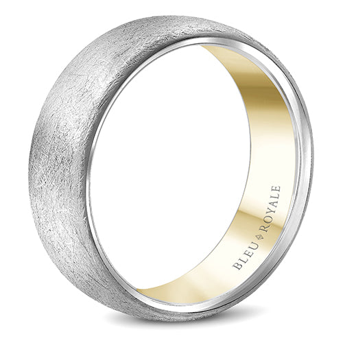 Bleu Royale 14k Two Tone Gold Men's Wedding Band - RYL-009WY75-M10