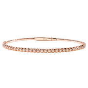 Christopher Designs tennis bracelet with 0.56cttw. GSI2 round cut diamonds set in 14K rose gold.