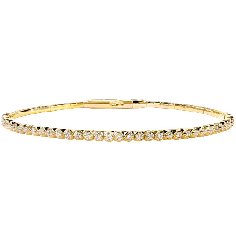 Christopher Designs tennis bracelet with 0.25cttw. GSI2 round cut diamonds set in 14K yellow gold.