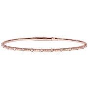 Christopher Designs tennis bracelet with .20ct round cut diamonds set in 14K rose gold.