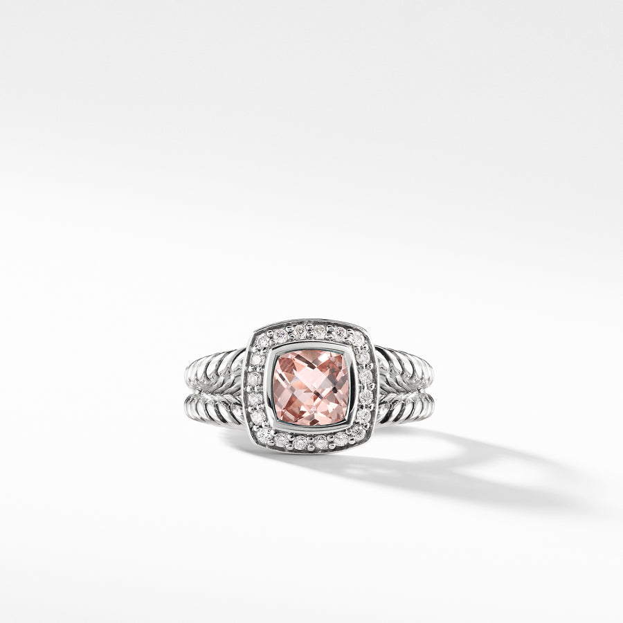 David Yurman Petite Albion Ring with Morganite and Diamonds - R07443DSSAMODI