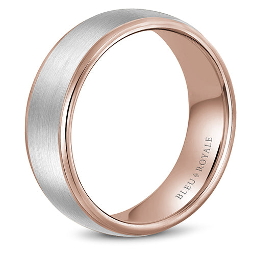 Bleu Royale 14k Two Tone Gold Men's Wedding Band - RYL-058WR75-M10