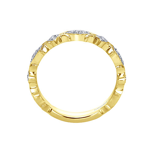 Gabriel & Co. 14k Yellow Gold Diamond Stackable Ladies' Ring - LR4855Y45JJ