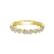 14k Yellow Gold 0.14 Diamond Stackable Ladies Ring