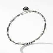 Sterling silverFaceted Balck Onyx, Bracelet, 8mm wideHook clasp