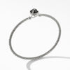 Sterling silverFaceted Balck Onyx, Bracelet, 8mm wideHook clasp
