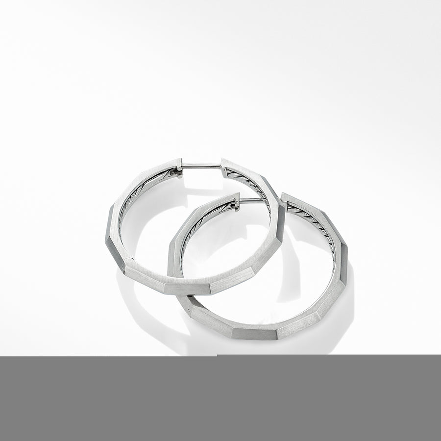David Yurman Stax Faceted Hoop Earring - E14145SS-883932959291