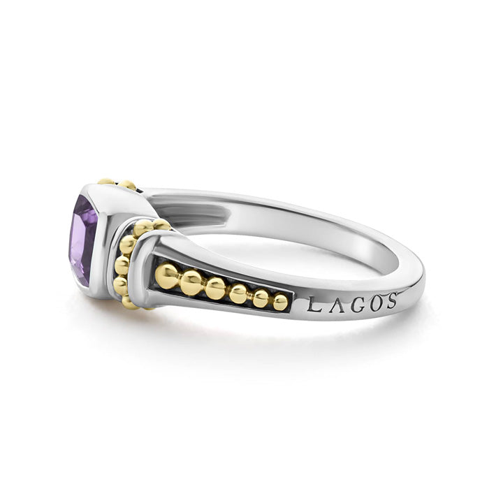 Lagos Caviar Color Amethyst Ring - 02-80700-A6