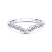 14k White Gold Diamond An Band