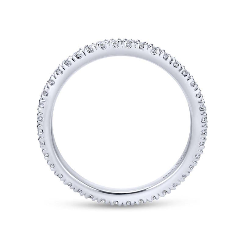 Gabriel & Co 14k White Gold Diamond Eternity Wedding Band- AN11261-6W44JJ