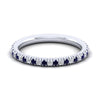 14k White Gold Diamond & Sapphire Anniversary Band