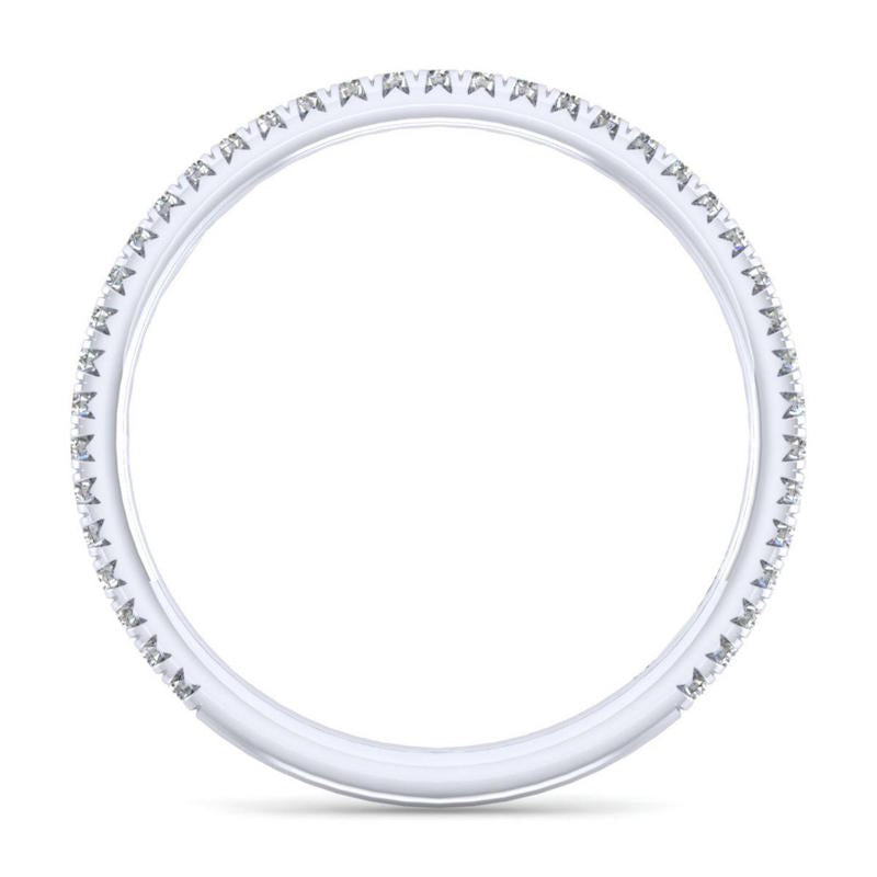 Gabriel & Co 14k White Gold Diamond Wedding Band- AN14256W44JJ