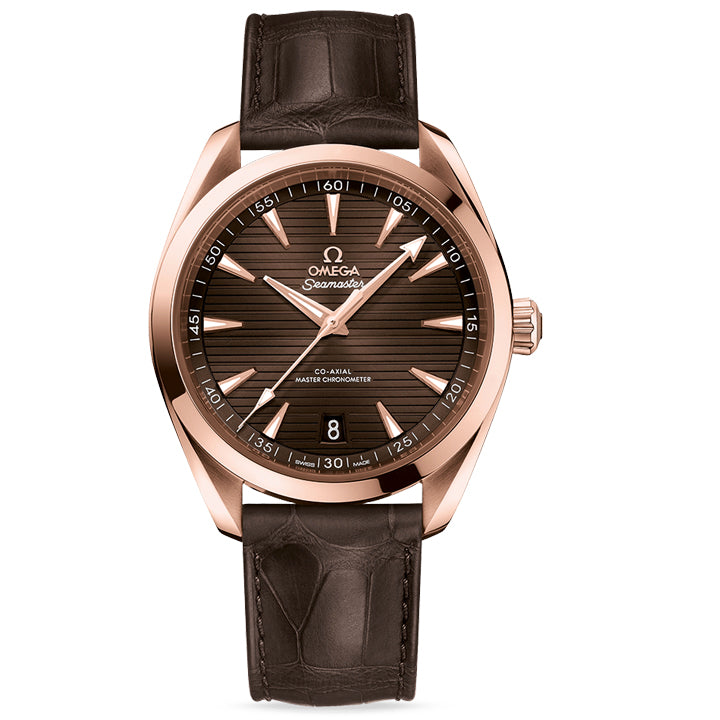 Omega Seamaster Aqua Terra 150M Sedna™ Gold on Leather Strap - 220.53.41.21.13.001
