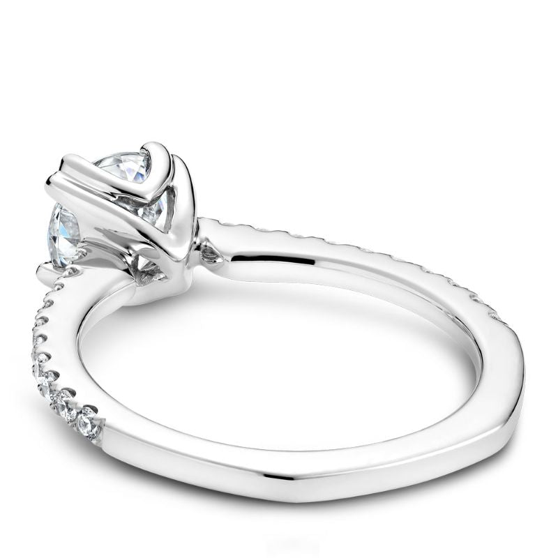 Noam Carver 18K White Gold Double Prong Diamond Engagement Ring Semi-Mounting -  B001-01WA