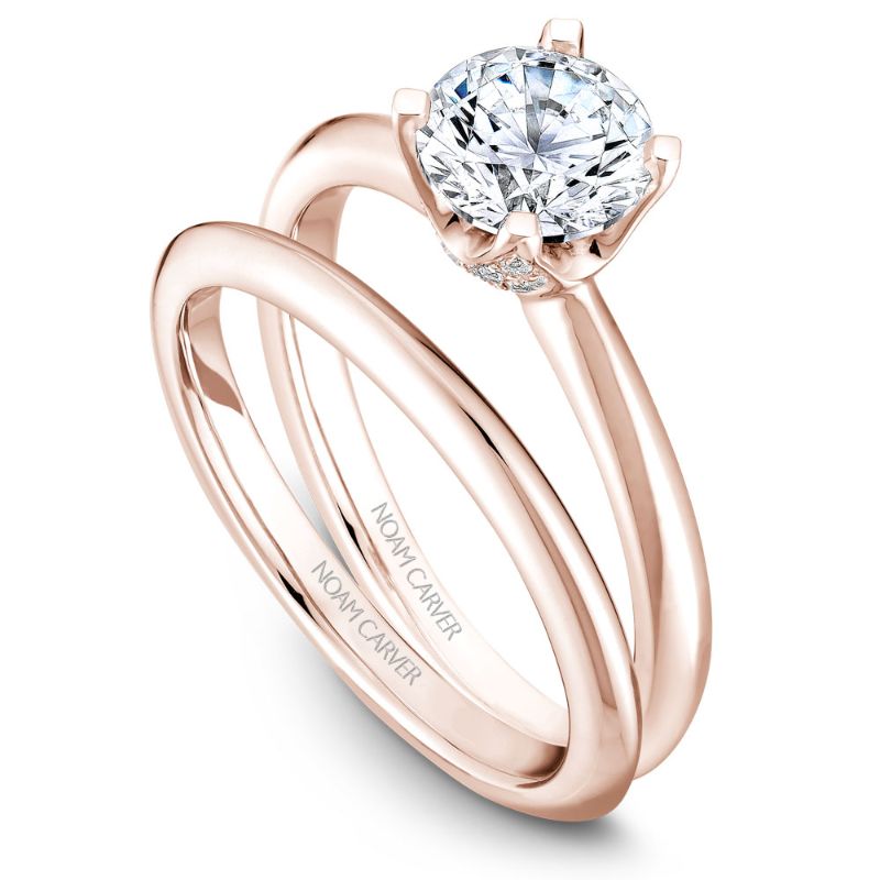 Noam Carver 18K Rose Gold Knife-Edge Wedding Band -  B027-03RB